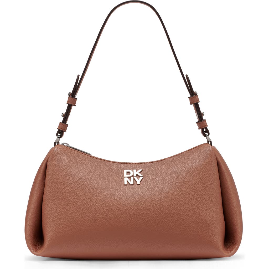 Dkny Remy Faux Leather Shoulder Bag In Brown