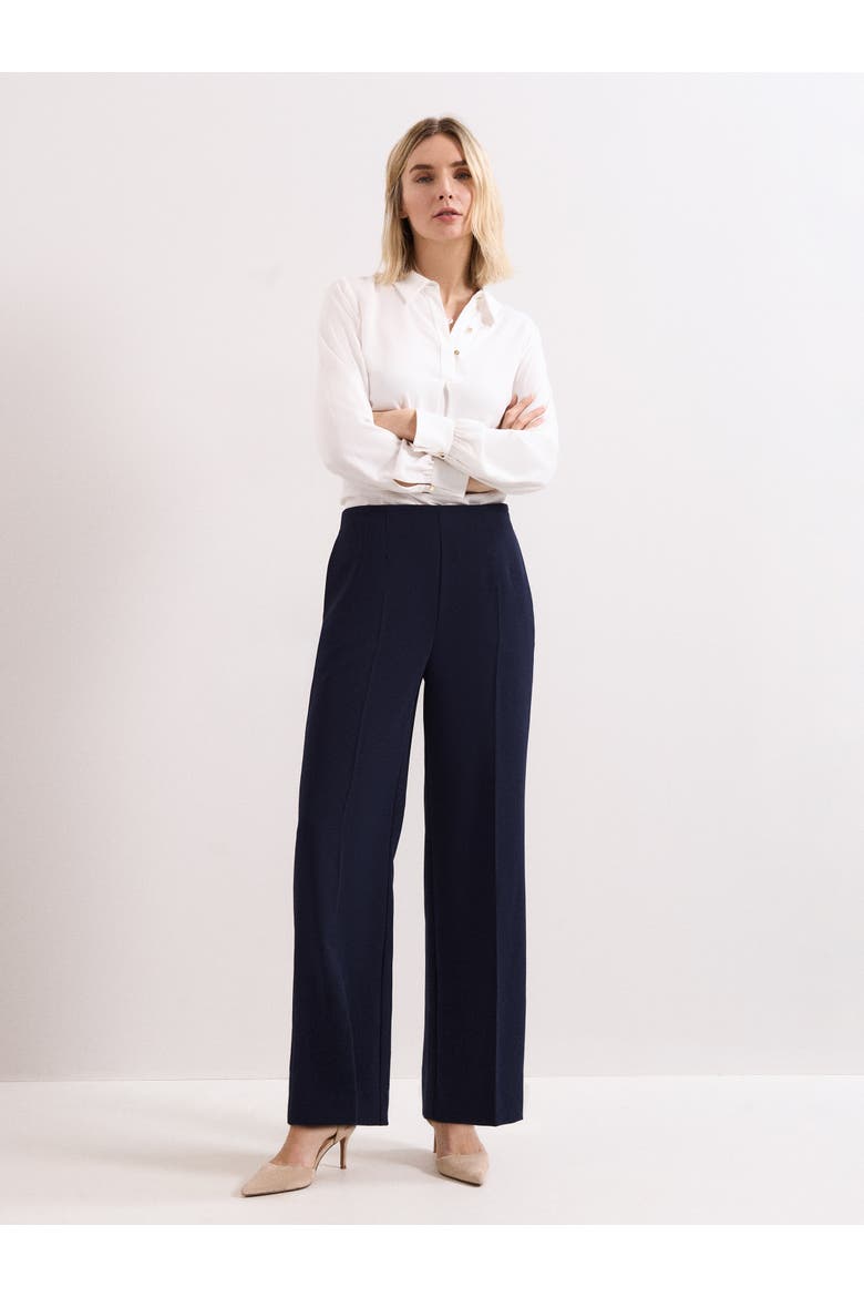Aubrie Tailored Wide Leg Trouser, Alternate, color, Navy