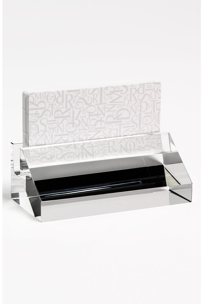 'Wall Street' Business Card Holder, Main, color, CLEAR