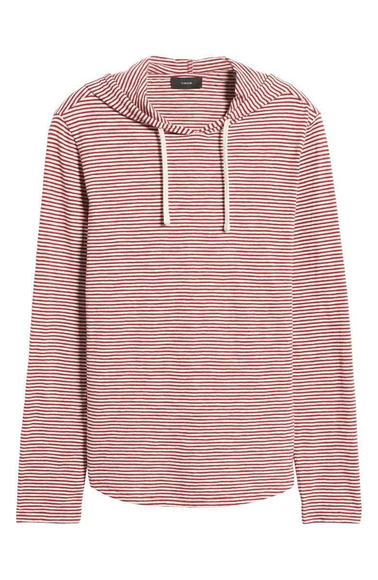 Vince Slub Stripe Cotton Hoodie, Alternate, color, 