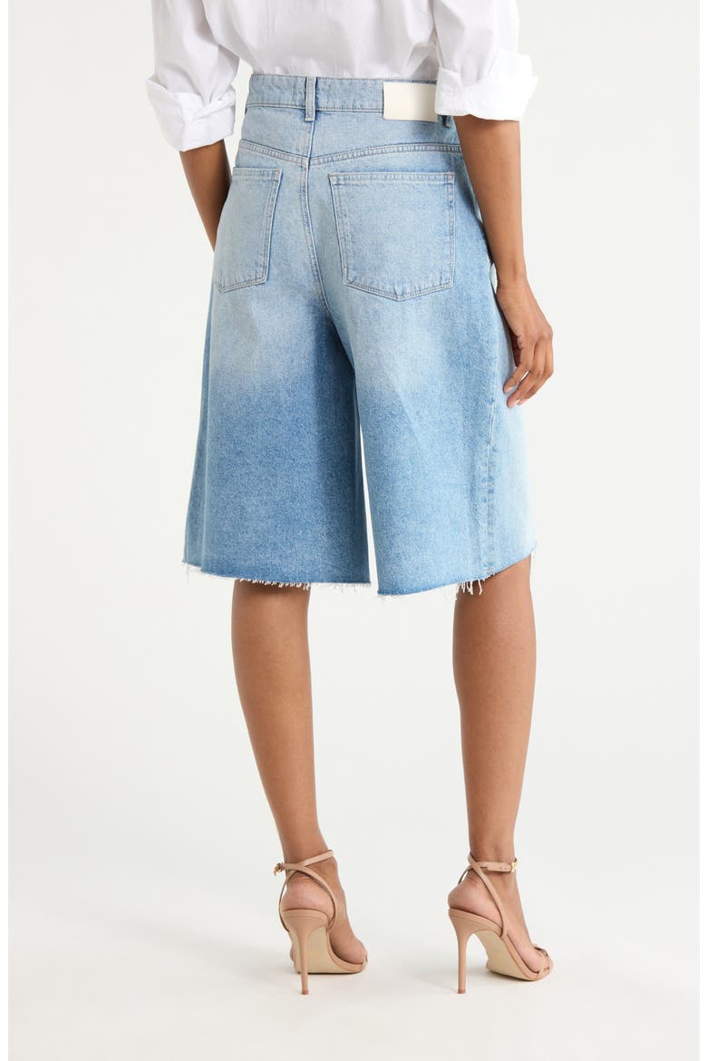 Lucila Raw Hem Denim Bermuda Shorts, Alternate, color, VINTAGE LIGHT
