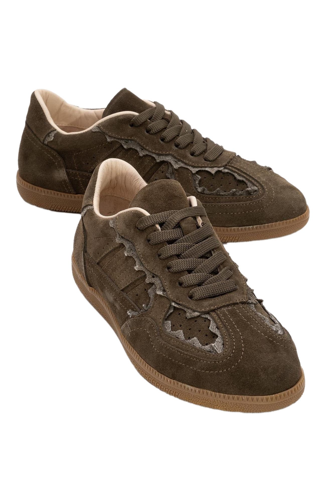 Shiva Suede Leather Sneakers, Alternate, color, Emerald Green Suede Leather