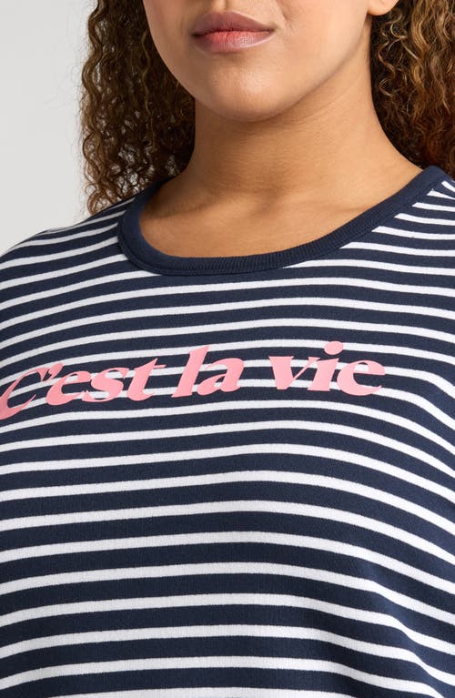 CASLONR CASLON(R) C'EST LA VIE STRIPE SWEATSHIRT