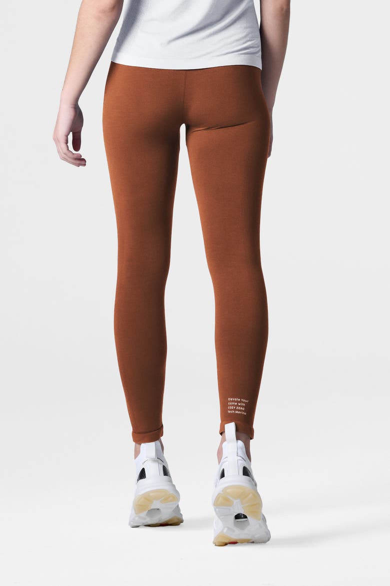 Women's Tech Merino Medium Pressure Base Layer Legging, Alternate, color, Cappuccino