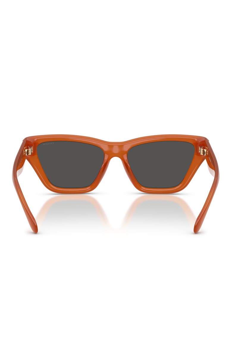 56mm Cat Eye Sunglasses, Alternate, color, MILKY AMBER / WINE SOLID