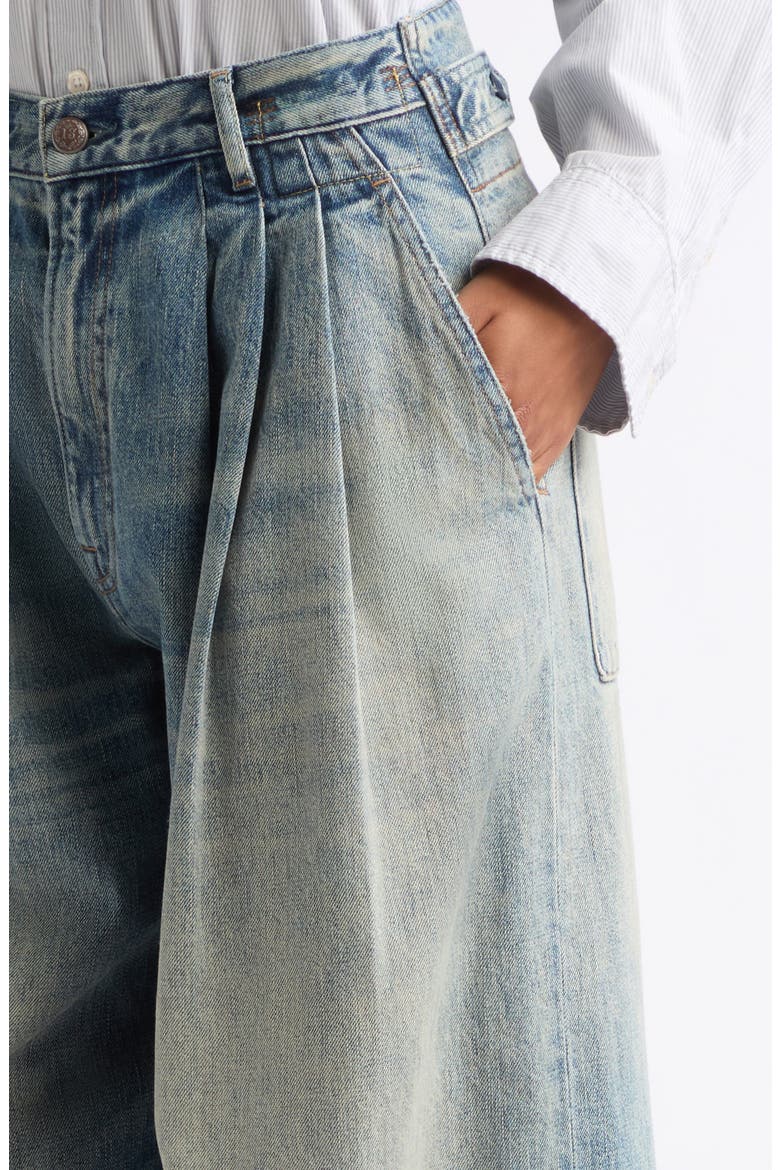 Triple Pleat Wide Leg Jeans, Alternate, color, RIVINGTON BLUE
