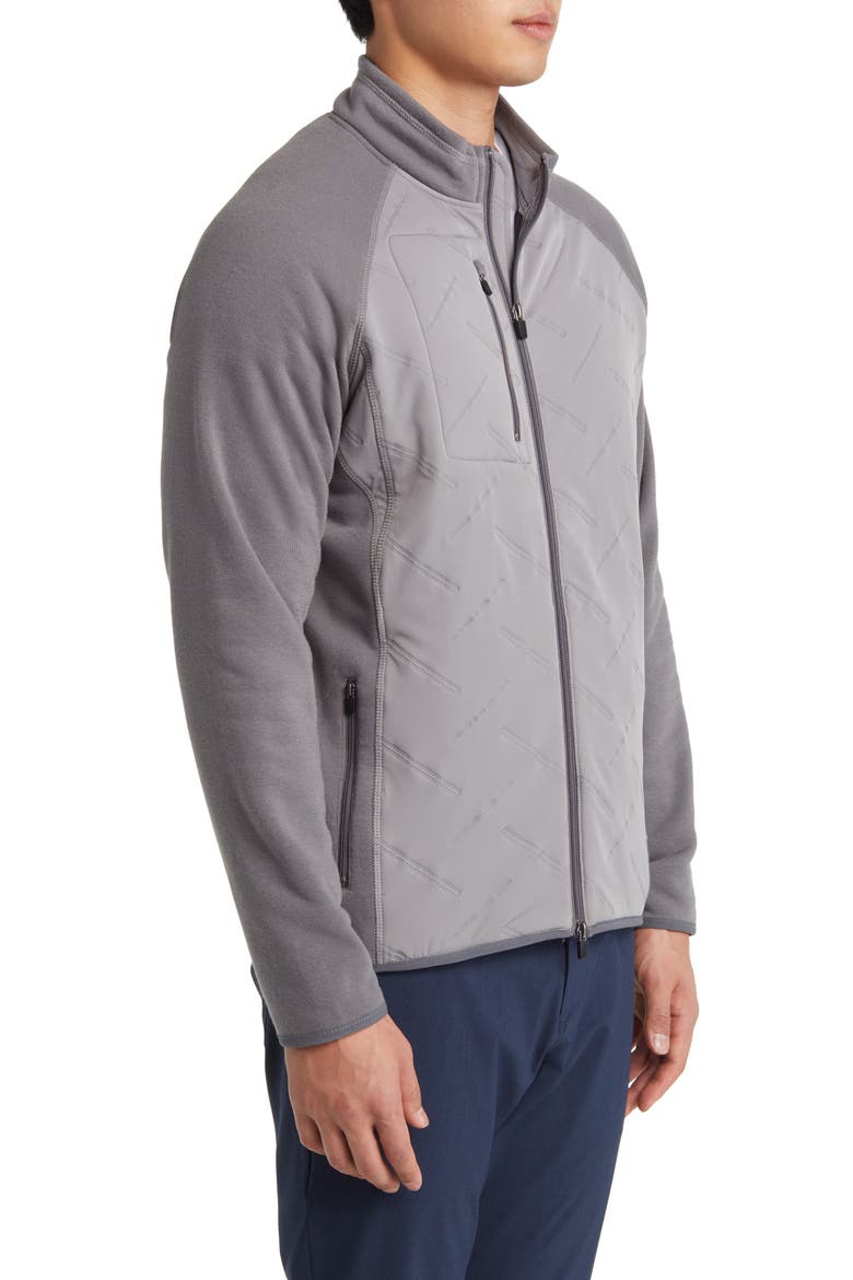 Mario Mix Media Water Repellent Zip-Up Jacket, Alternate, color, CHARCOAL