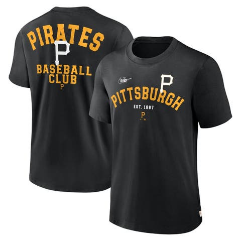 Men's Nike  Black Pittsburgh Pirates Cooperstown Collection Rewind Slogan T-Shirt