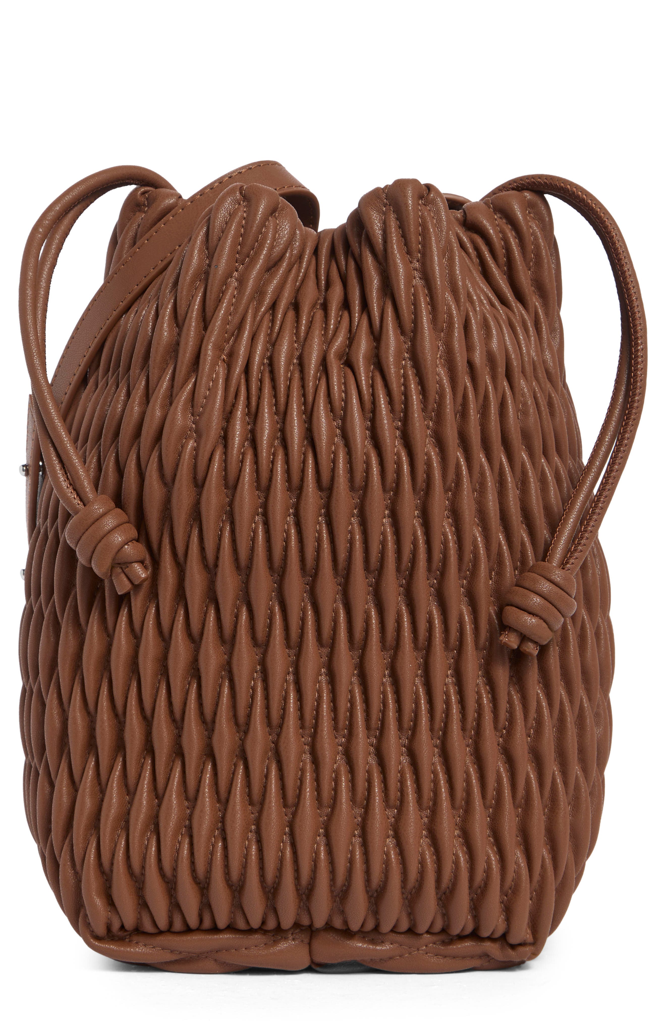 Ivy Faux Leather Tote, Main, color, CHESTNUT