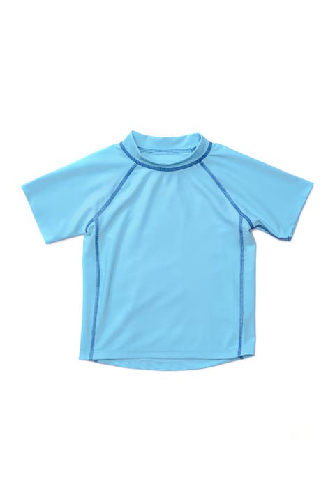 Kids Short Sleeve Rash Guard, UPF 50+ Swim Shirt