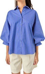 English Factory Stripe Balloon Shirt