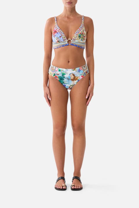 High Tri Bikini Top W Ring Front