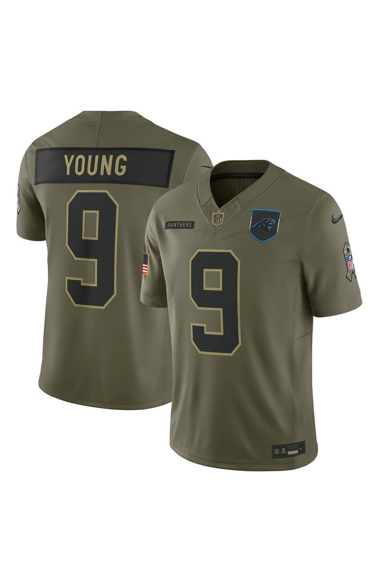 Nike Men's Nike Bryce Young Olive Carolina Panthers 2025 Salute to Service Limited Jersey, Main, color, Olive