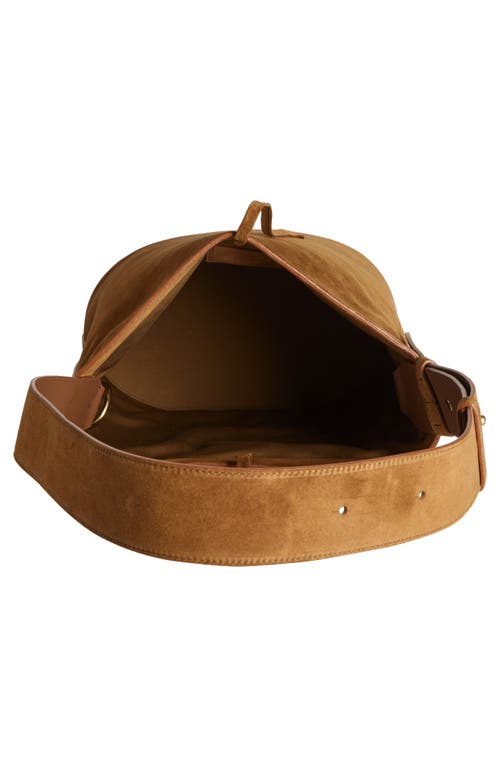Lie Studio Lié Studio Norma Leather Bucket Tote In Maple Brown Suede