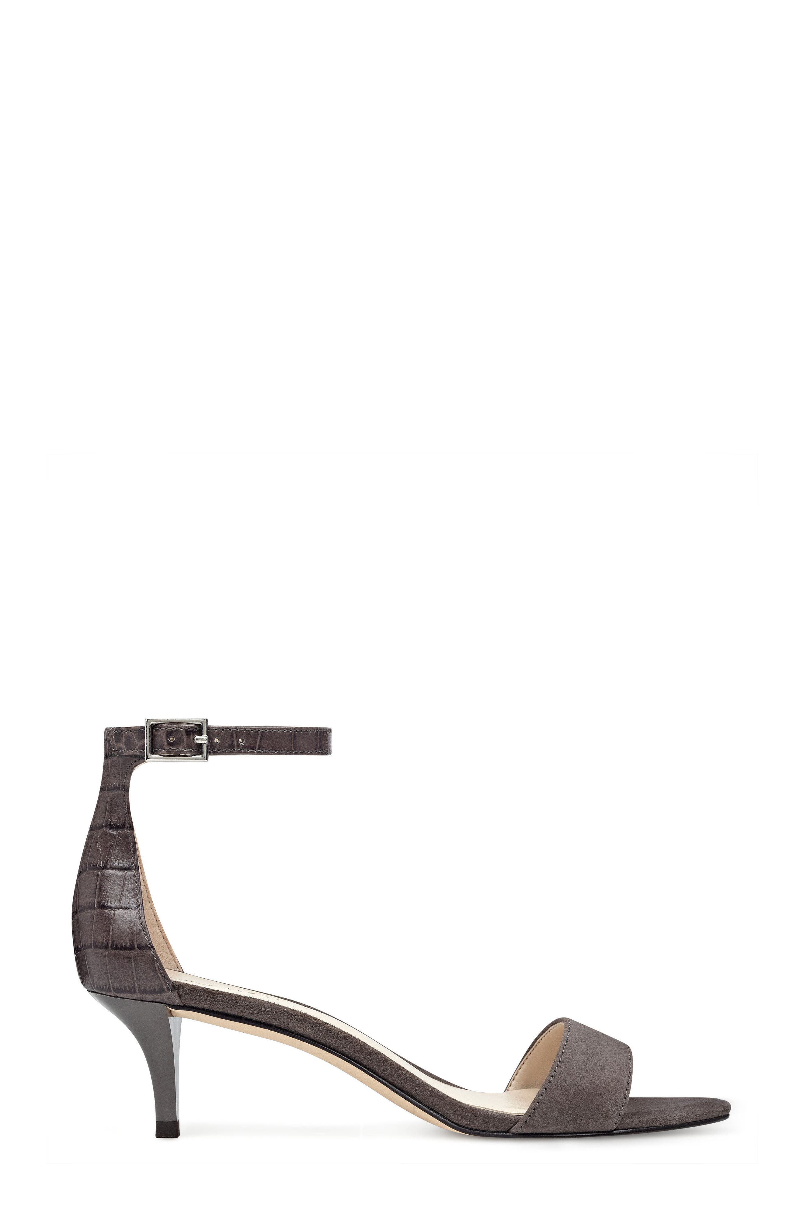 'Leisa' Ankle Strap Sandal, Alternate, color, DARK GREY SUEDE