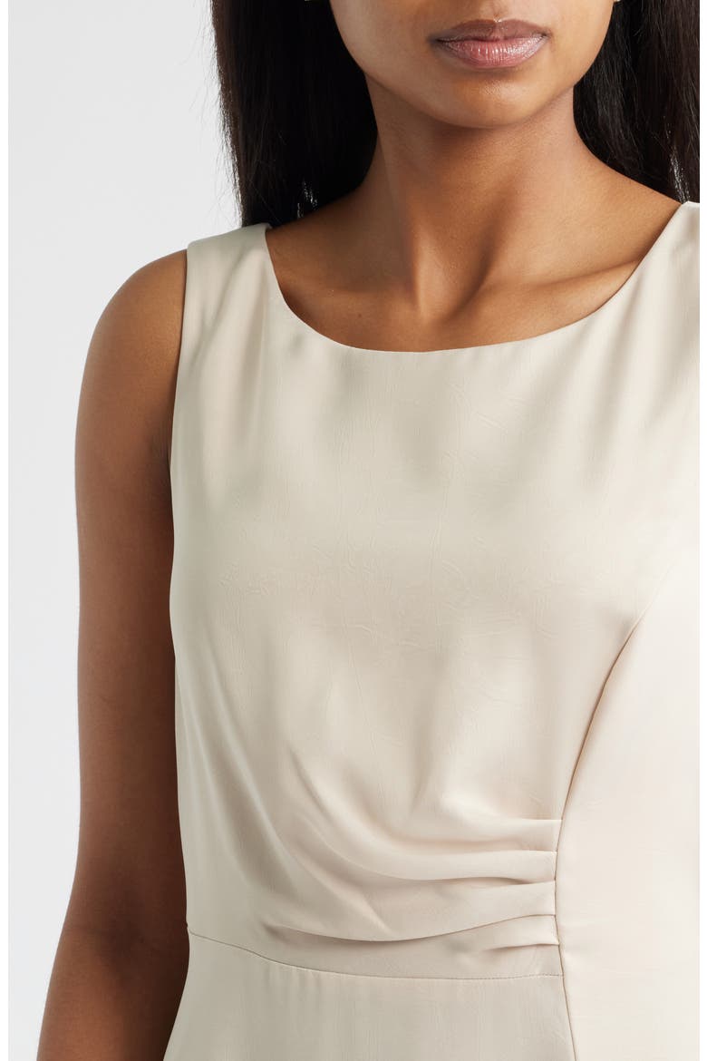 Sleeveless Satin Midi Dress, Alternate, color, CHAMPAGNE
