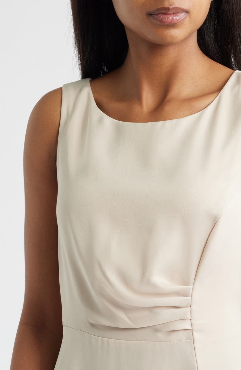 Connected Apparel Sleeveless Satin Midi Dress, Alternate, color, Champagne