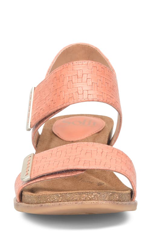 Söfft Verdi Ii Slingback Wedge Sandal In Canyon Coral