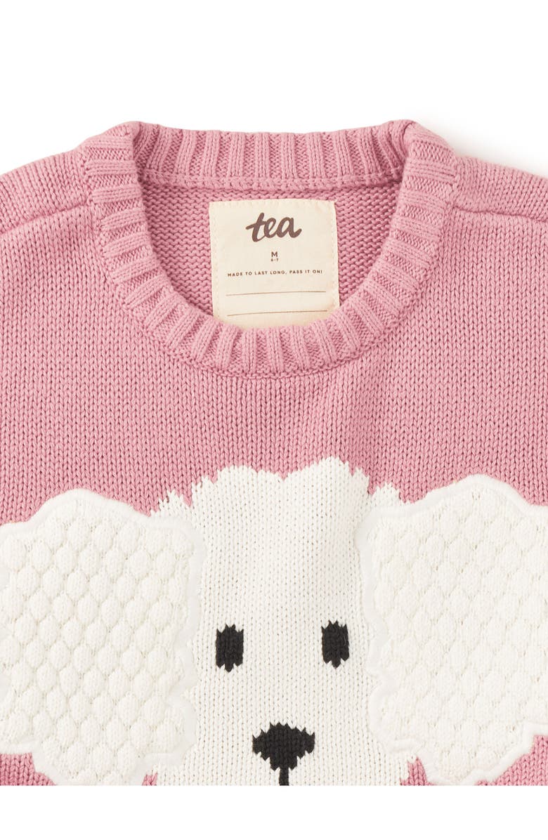 Tea Collection Fluffy Puppy Sweater, Alternate, color, Hydrangea