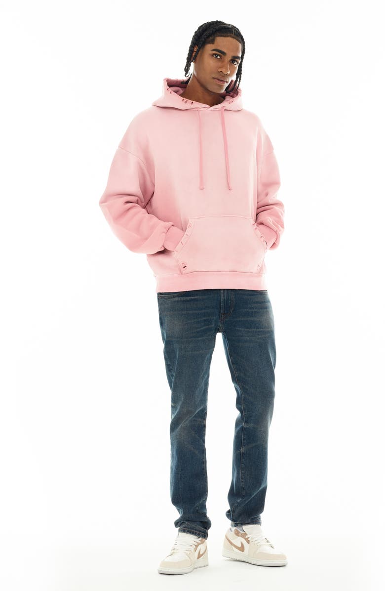 Cult of Individuality Core Distressed French Terry Pullover Hoodie, Alternate, color, Potpourri