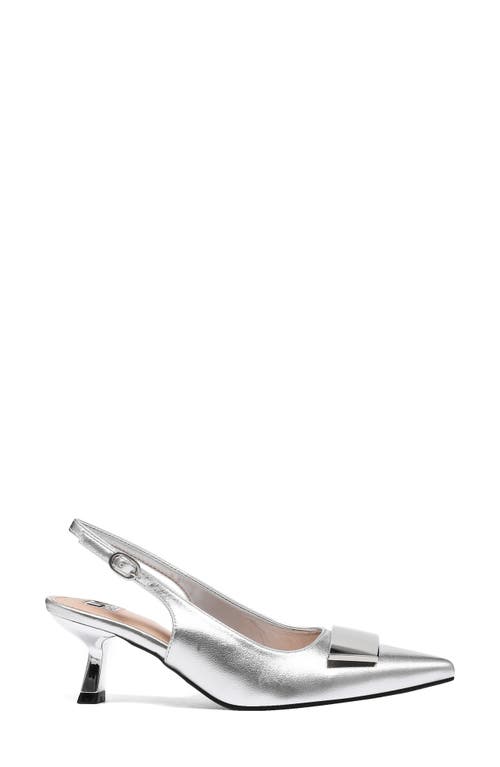 Ninety Union Lana Slingback Kitten Heel Pump In Silver