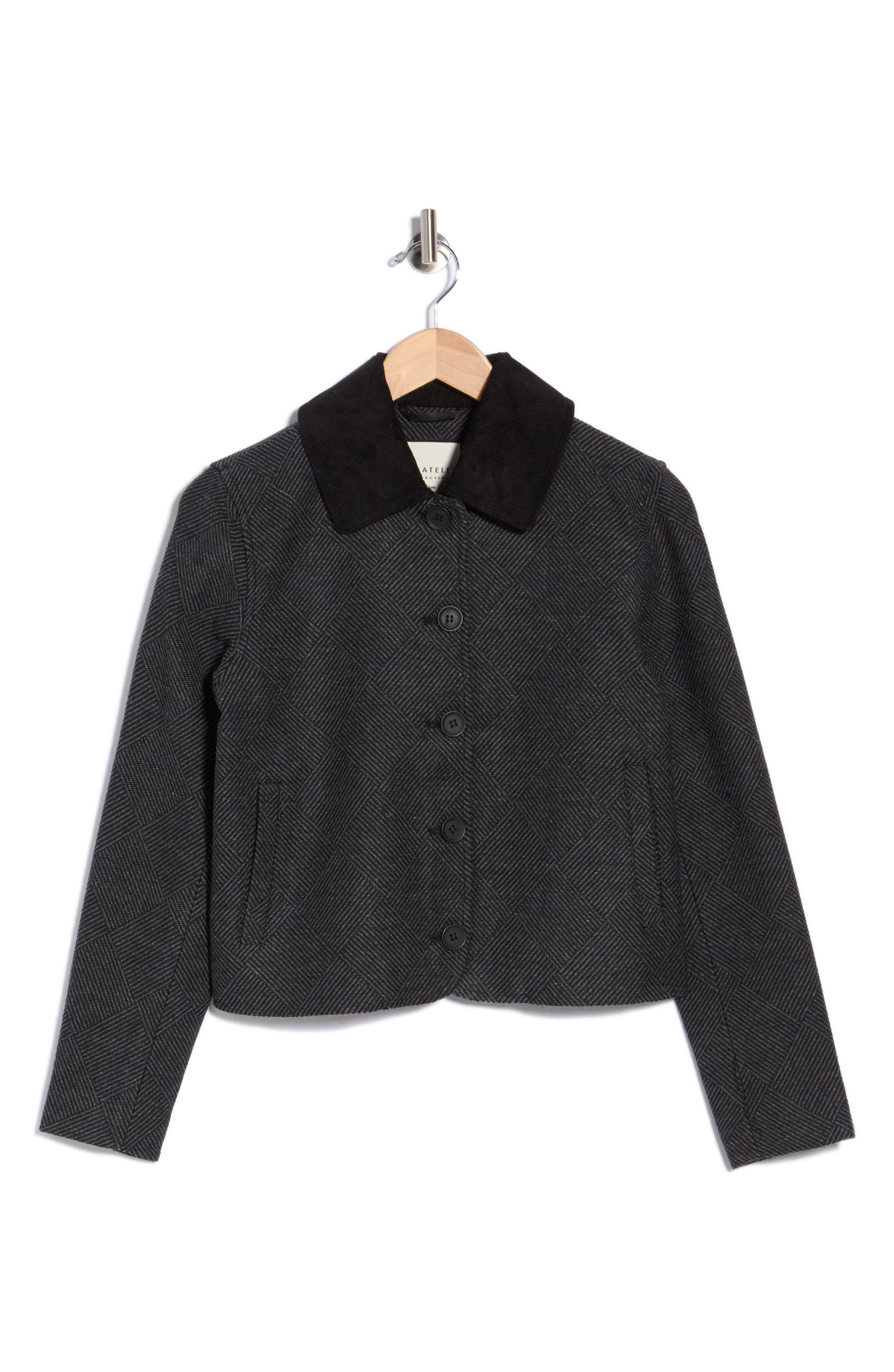 Corduroy Collar Crop Jacket
