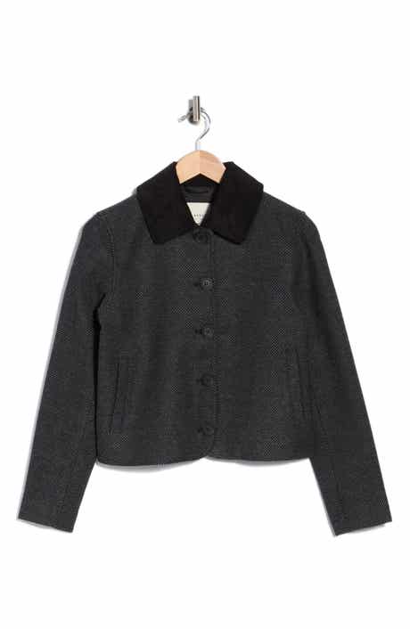 Corduroy Collar Crop Jacket