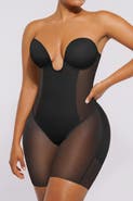 Shapellx Strapless Shapewear Deep Plunge Low Back Bodysuit