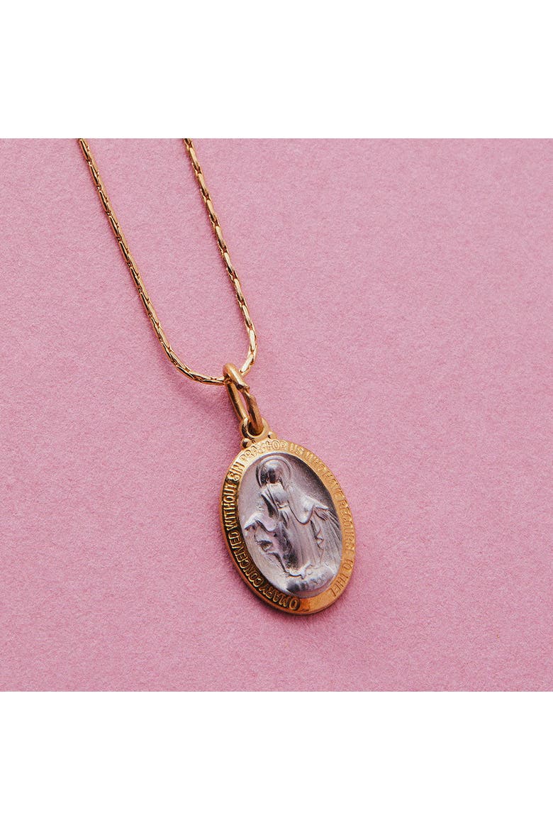 Mother Mary Expandable Necklace, Alternate, color, Gold