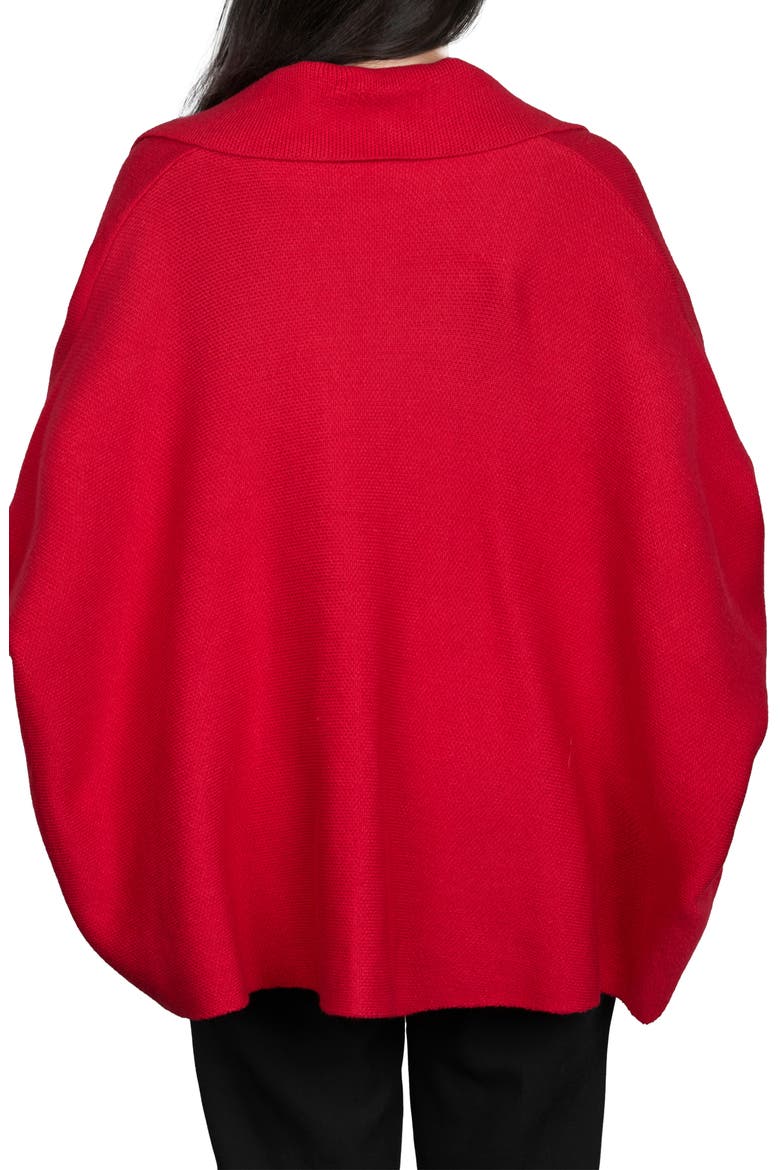 Oversize Ribbed Knit Cardigan, Alternate, color, RED