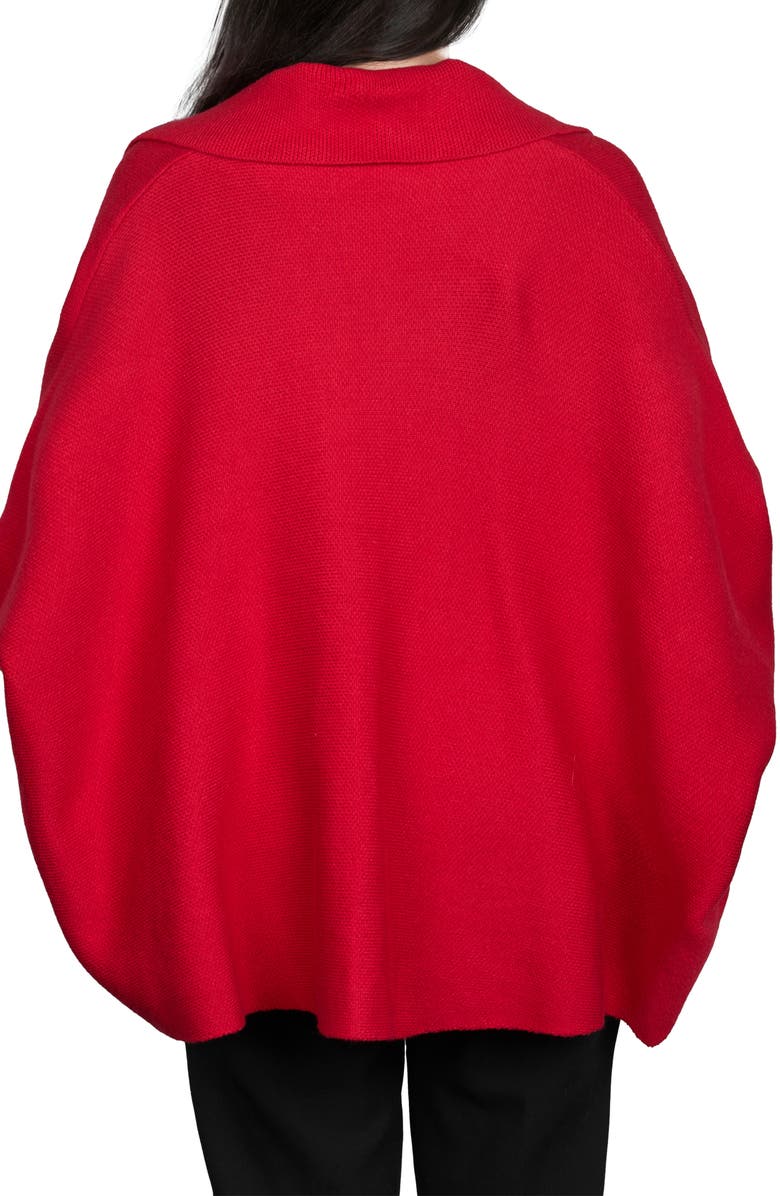 SAACHI Oversize Ribbed Knit Cardigan, Alternate, color, Red