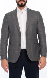 VELLAPAIS Plaid Sport Coat