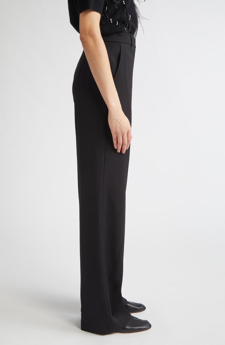 Max Mara Studio Verbena Virgin Wool Trousers, Alternate, color, Black