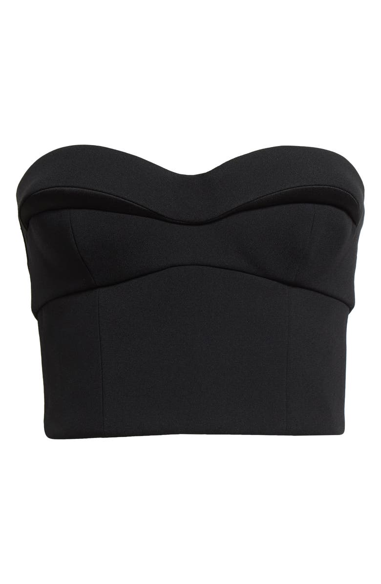 Versace Strapless Sweetheart Neck Crop Top, Alternate, color, Light Sand