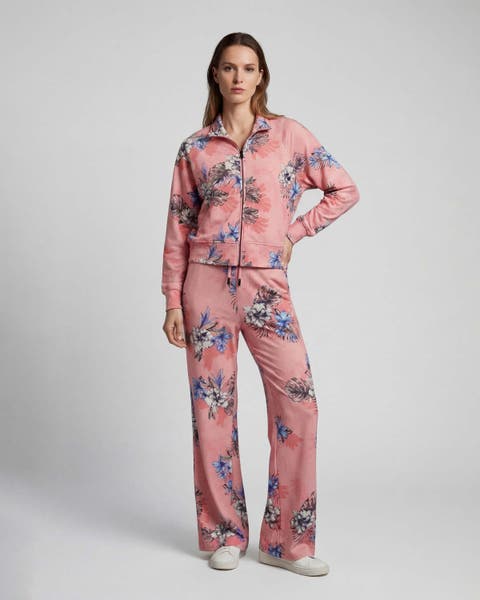 Exotic Floral Womens Wide Leg  Lounge Pant