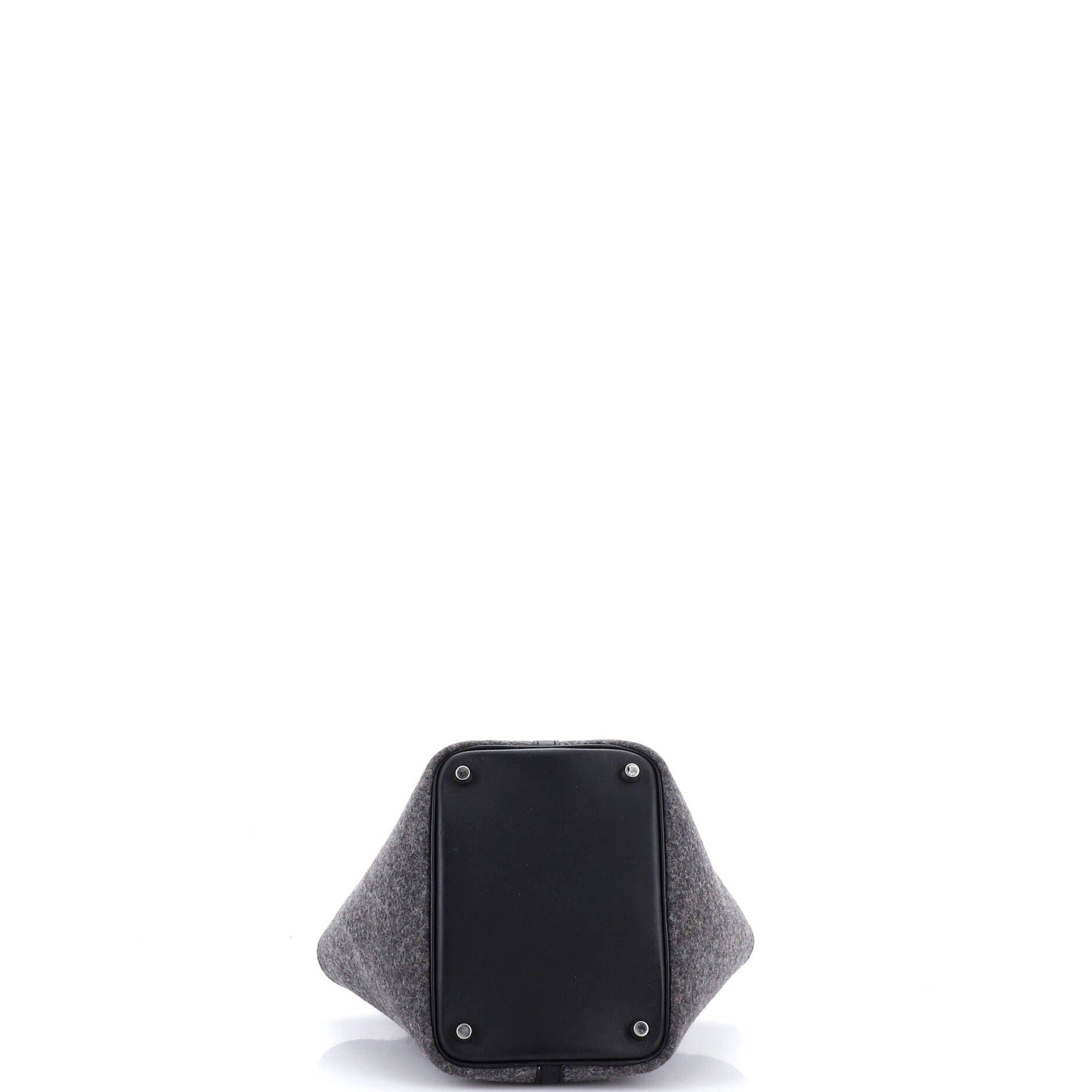 Pre-Owned Hermes Picotin Lock Bag Felt with Leather PM, Alternate, color, Gris Moyen