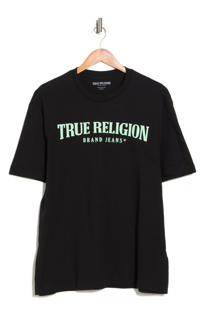 True Religion Brand Jeans Relaxed Arch Logo Cotton Graphic Tee, Alternate, color, 