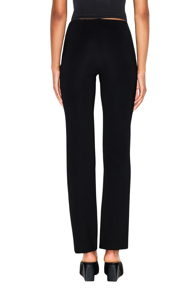 SKIMS The Essential Collection High Waist Pintuck Straight Leg Pants, Alternate, color, Obsidian