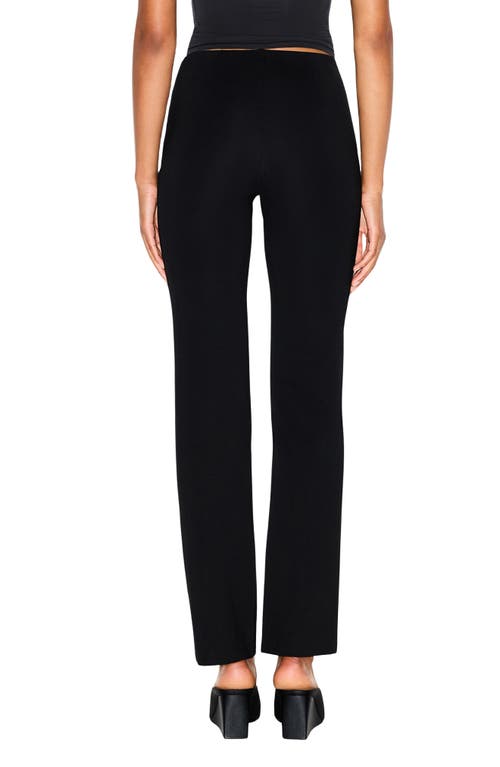 Skims The Essential Collection High Waist Pintuck Straight Leg Pants In Black