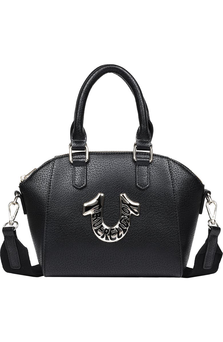 True Religion Retro Horseshoe Mini Satchel, Main, color, Black