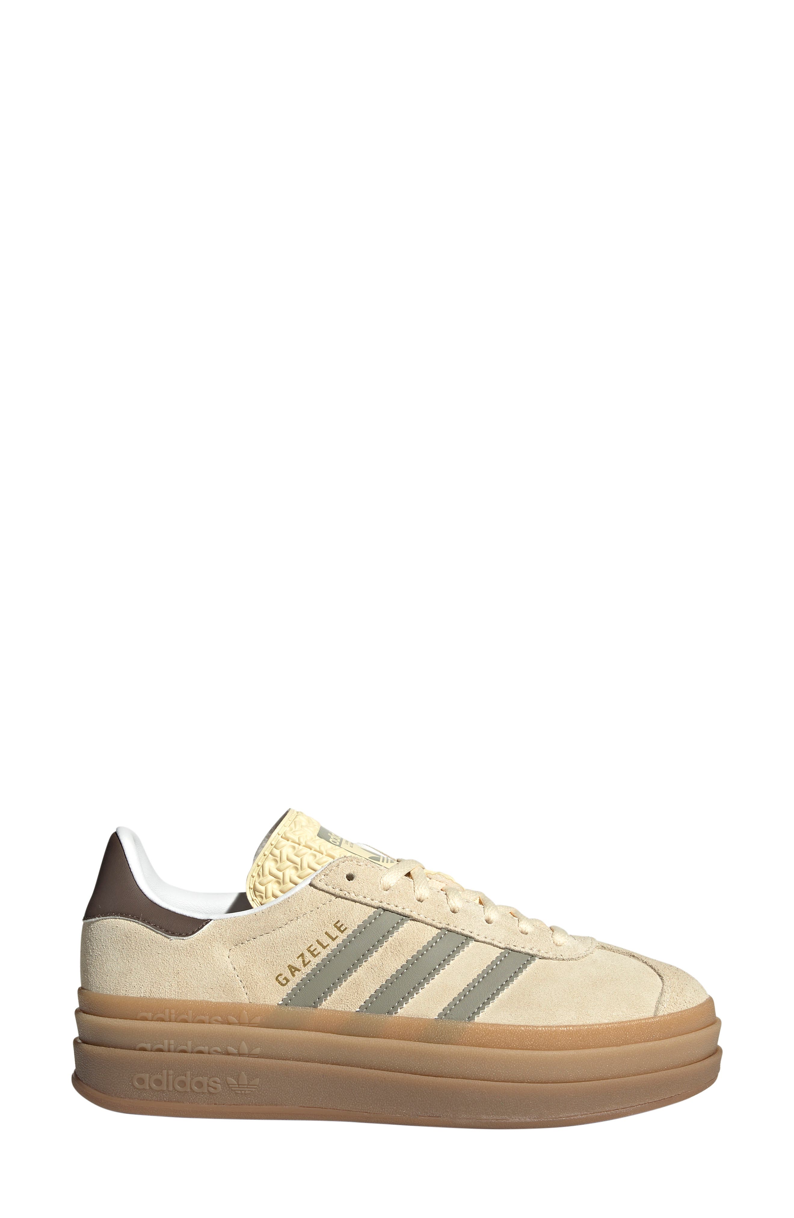 adidas Gazelle Bold Platform Sneaker, Alternate, color, Warm Vanilla/ Silver