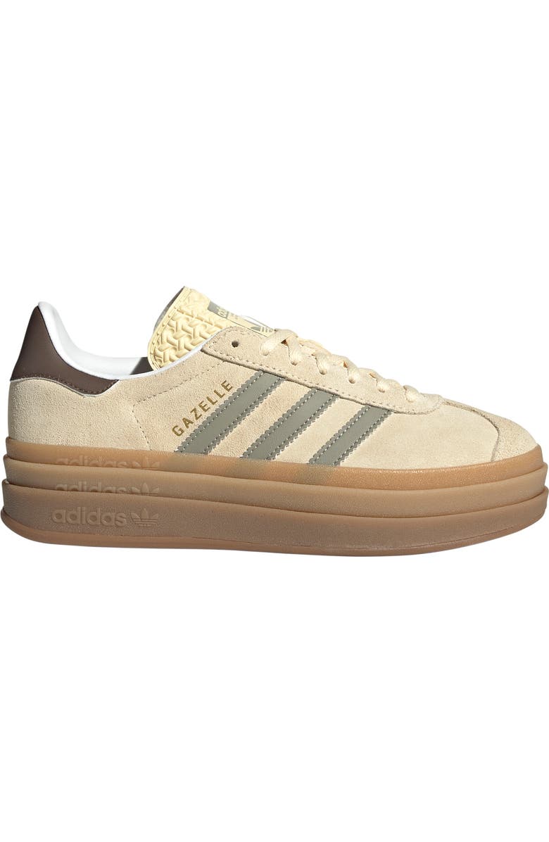 adidas Gazelle Bold Platform Sneaker, Alternate, color, Warm Vanilla/ Silver