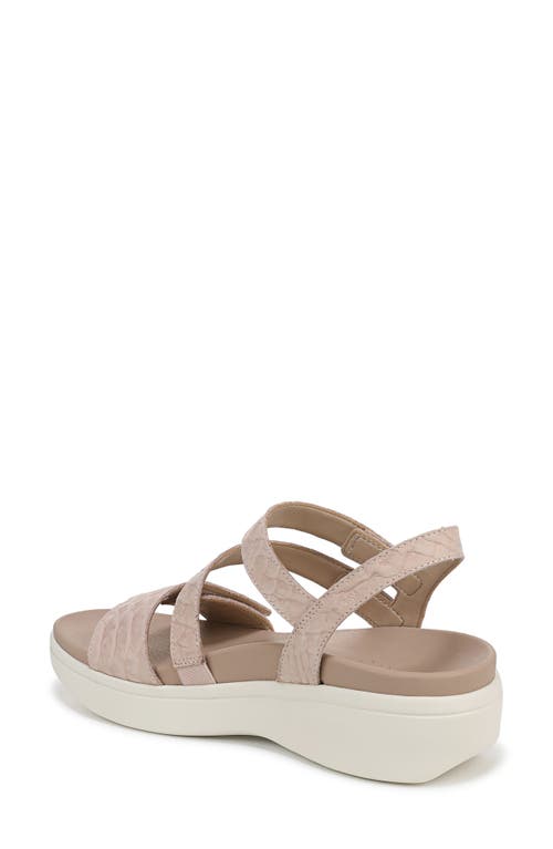 Vionic Sophia Strappy Platforn Wedge Sandal In Cameo Rose