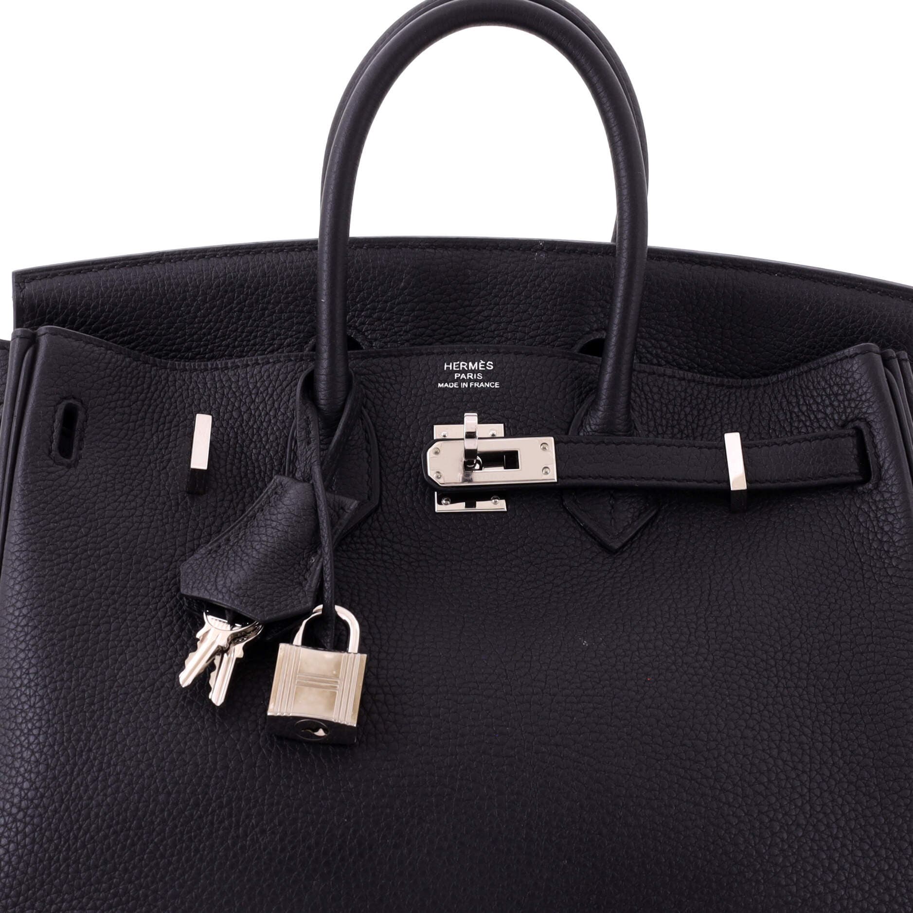 Birkin Handbag Black Togo with Palladium Hardware 25, Alternate, color, Black