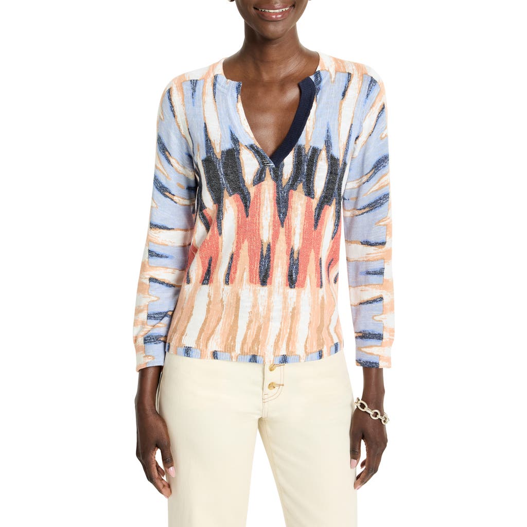 Nic + Zoe Nic+zoe Cotton Blend Slub Sweater In Multi