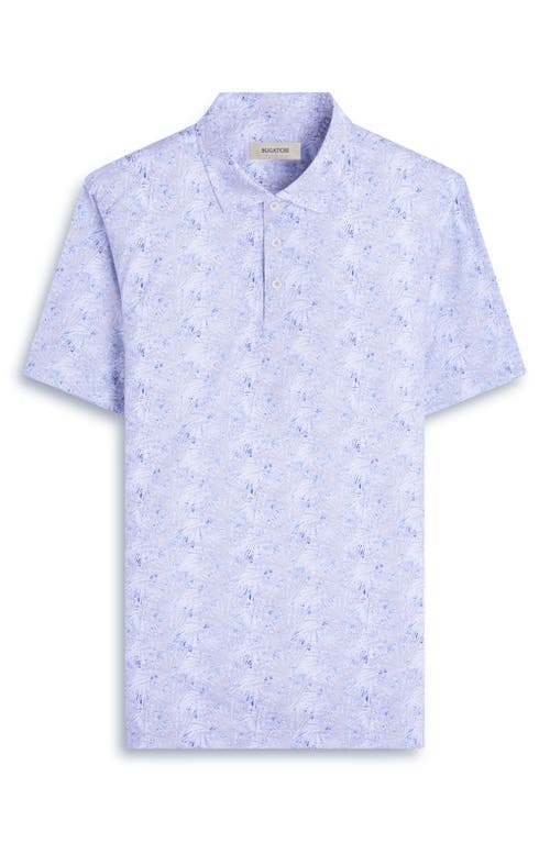 Bugatchi Victor Ooohcotton® Leaf Print Polo In Sand