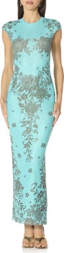 AFRM Mylo Print Mesh Maxi Dress