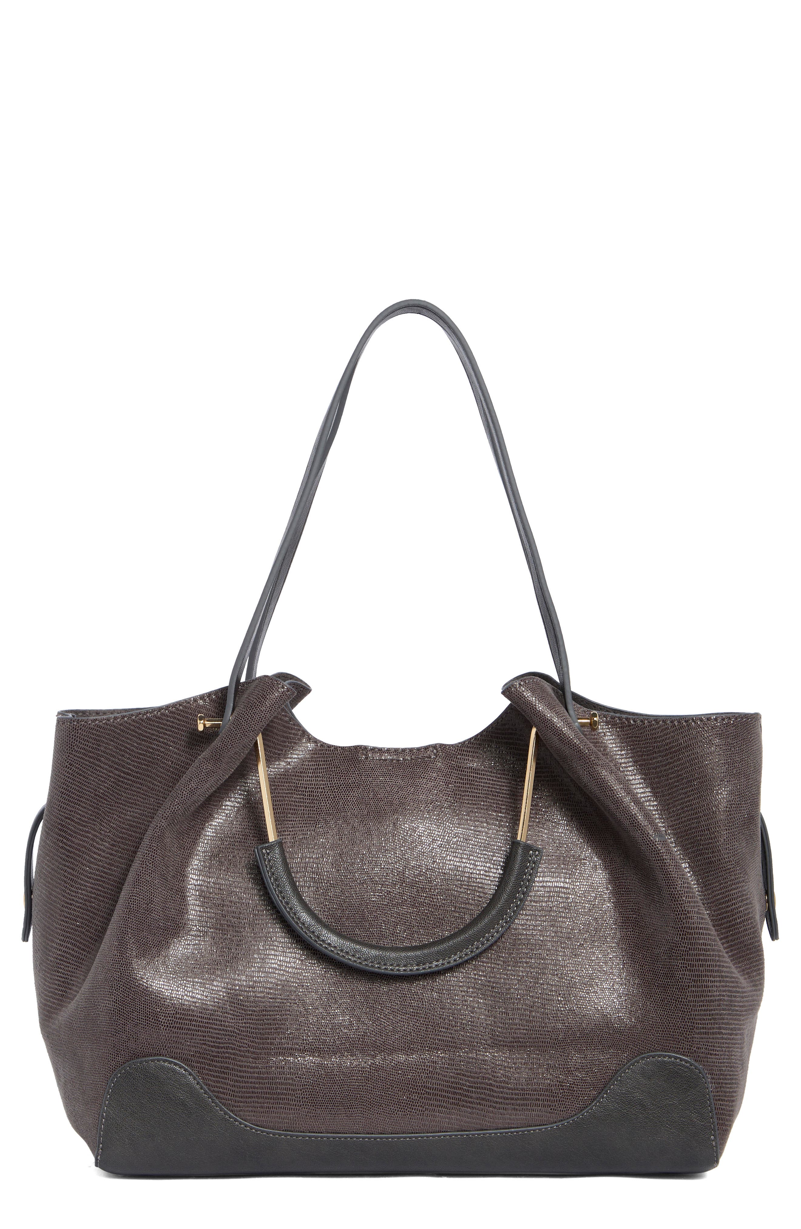 Haven Lizard Embossed Faux Leather Tote