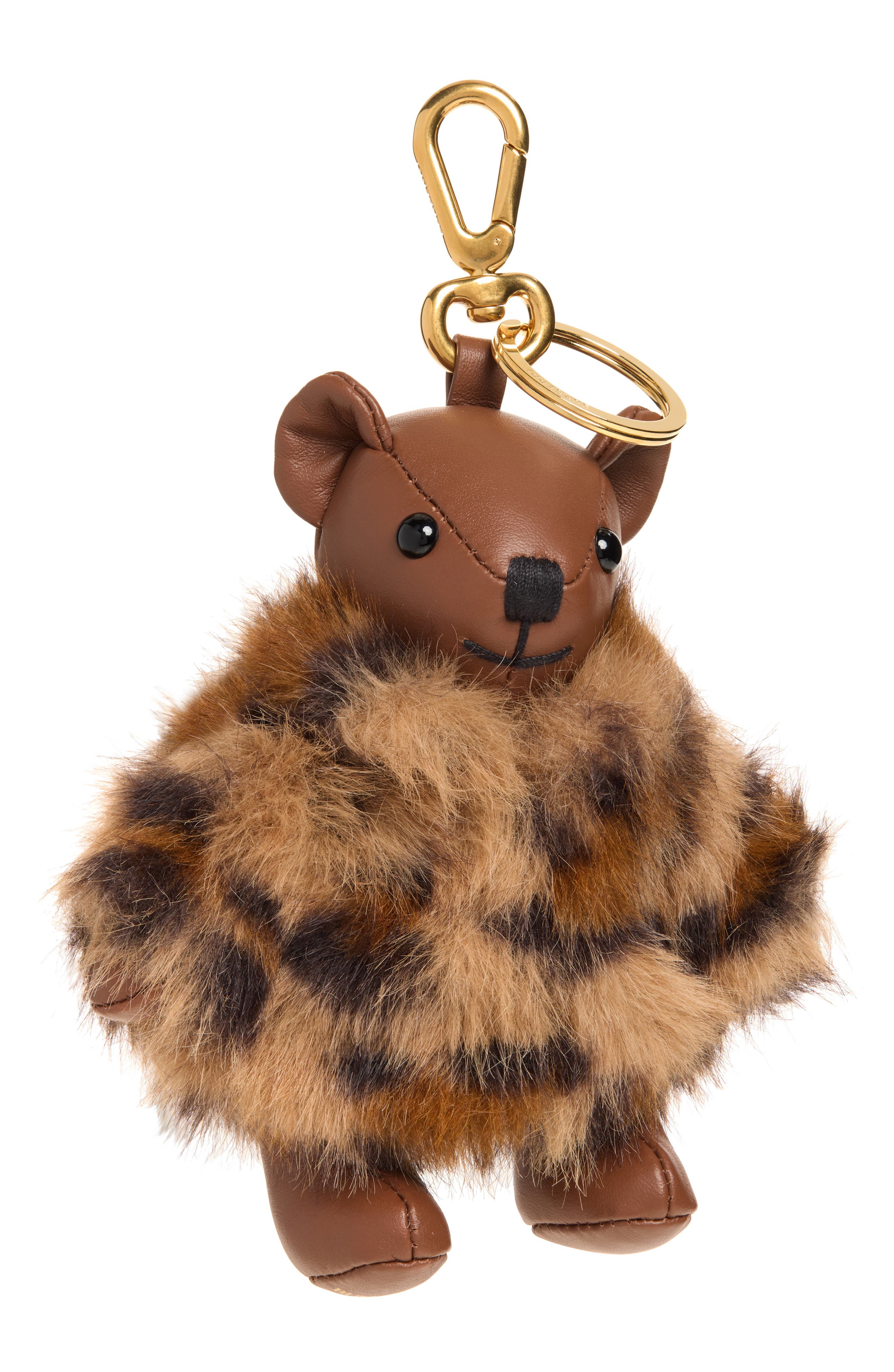 Thomas Bear Bag Charm, Main, color, BLACK