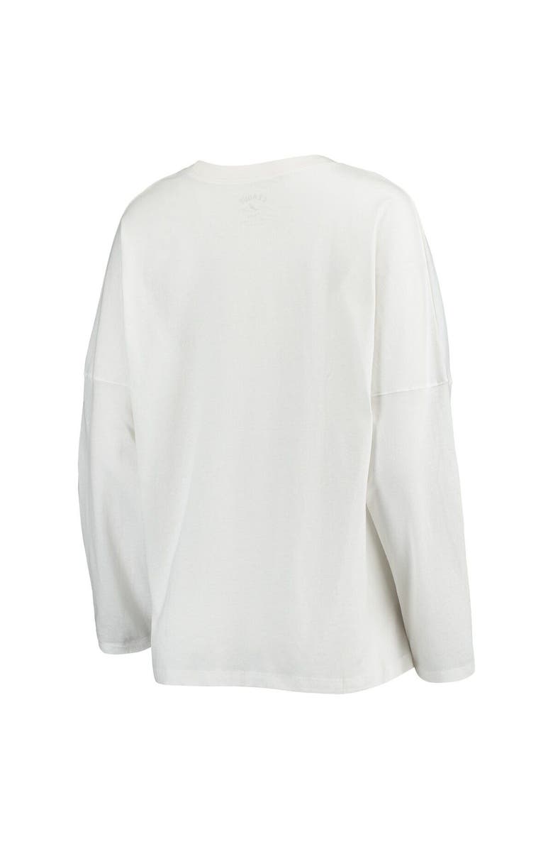 LEAGUE COLLEGIATE WEAR Women's League Collegiate Wear White Nebraska Huskers Clothesline Oversized Long Sleeve T-Shirt, Alternate, color,